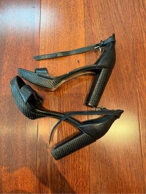 ‼️LAST CHANCE B4 CONSIGNMENT⌛️NINE WEST BLACK PLATFORM HEELS 6.5
